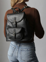 Sac � Dos Toscane Hexagona Noir toscane 579735-vue-porte