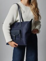 Sac Port paule Kiana Nylon Hexagona Bleu kiana 1720181-vue-porte