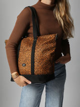 Sac Port paule Leonie Polyester Hexagona Marron leonie 5120195-vue-porte