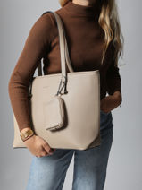 Sac Port paule Format A4 Gallantry Beige format a4 M9401-vue-porte