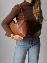 Sac Port� �paule Plum Torrow Marron plum TPLU03-vue-porte