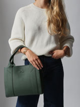 Sac  Main Breda Cuir Nathan baume Vert mondrian 2-vue-porte