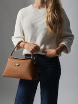 Sac Port paule Freesia Cuir Nathan baume Marron eden 4-vue-porte