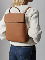 Rugzak Cassandra Leder Nathan baume Bruin nathan 22-vue-porte