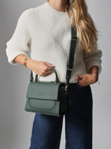 Sac Bandoulire Charlene Cuir Nathan baume Vert event 9-vue-porte