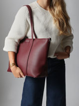 Schoudertas Saffiano Miniprix Rood saffiano F8594-vue-porte