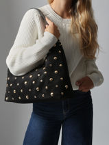 Sac Port paule Stud David jones Noir stud CM7869-vue-porte