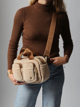 Sac Bandoulire Winter Vanessa wu Beige winter MA0143-vue-porte