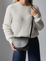 Sac Bandoulire City Vanessa wu Marron city MA0140-vue-porte
