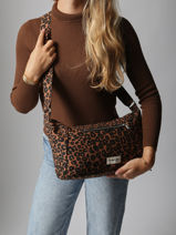 Le Sac Crossbody Mini Charlot Coton Recycl Rivedroite Bleu wild tribe MCHARWIL-vue-porte