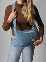 Le Sac Crossbody Mini Charlot Coton Recycl Rivedroite Bleu timeless MCHARTIM-vue-porte