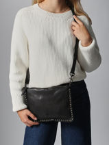 Sac Bandouli�re Heritage Cuir Biba Noir heritage POR2L-vue-porte