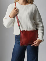 Sac Bandoulire Heritage Cuir Biba Marron heritage POR2L-vue-porte