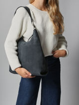 Schoudertas Leather Leder Biba Zwart leather JAP2L-vue-porte