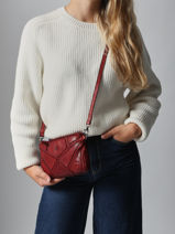 Schoudertas Heritage Leder Biba Rood heritage DON1L-vue-porte