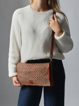 Sac Bandoulire Heritage Cuir Biba Marron heritage KAB8L-vue-porte