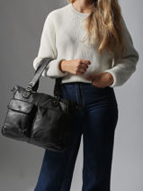 Sac Port paule Heritage Cuir Biba Violet heritage KEO2L-vue-porte