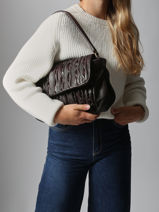 Sac Port paule Heritage Cuir Biba Marron heritage MEE1L-vue-porte
