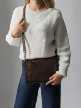 Cross Body Tas Heritage Leder Biba Bruin heritage POR2L-vue-porte