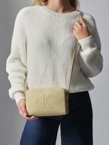 Cross Body Tas Sculpted Calvin klein jeans Geel sculpted 4K3036G-vue-porte