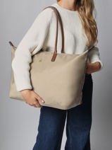 Sac Port paule Popette Nylon Tommy hilfiger Beige popette AW17996-vue-porte