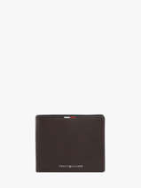 Portefeuille Cuir Tommy hilfiger Marron corporate AM13741