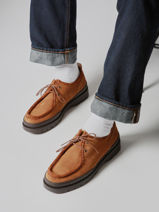 Chaussures Derbies En Cuir Kleman Marron men MAJORV-vue-porte