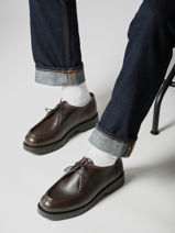 Chaussures Derbies En Cuir Kleman Marron men PADROR-vue-porte