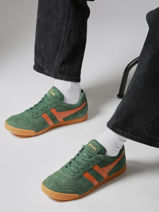 Sneakers Harrier En Cuir Gola Vert men CMA192-vue-porte