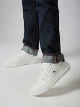 Sneakers En Cuir Calvin klein jeans Blanc men YM01296-vue-porte