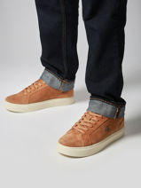 Sneakers En Cuir Calvin klein jeans Marron men YM01434-vue-porte