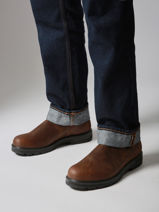 Chelsea Boots  En Cuir Blundstone Marron men 1609-vue-porte