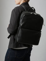 Sac  Dos Business Jos Cuir Arthur & aston Noir thomas 6-vue-porte