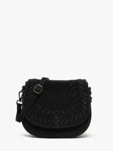 Sac Bandoulire Velvet Cuir Milano Noir velvet VE25062