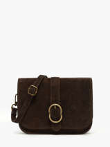 Sac Bandoulire Velvet Cuir Milano Marron velvet VE25063
