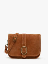 Sac Bandoulire Velvet Cuir Milano Marron velvet VE25063