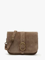 Sac Bandoulire Velvet Cuir Milano Beige velvet VE25063