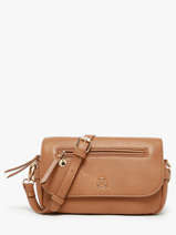 Sac Bandoulire Zip Lulu castagnette Marron zip YRONDE