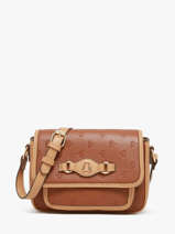Sac Bandoulire Embossed Lulu castagnette Marron embossed ZAIDOU
