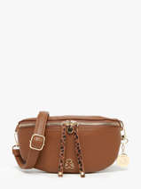 Heuptasje Lulu castagnette Bruin zip ZINH