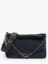 Cross Body Tas Vintage Leder Mila louise Blauw vintage 3822VC
