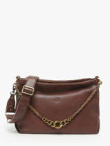 Sac Bandoulire Vintage Cuir Mila louise Marron vintage 3822C