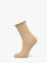 Chaussettes Pieces Beige socks women 17149458