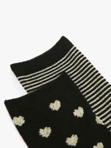 Chaussettes Pieces Noir socks women 17148832-vue-porte