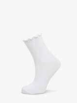 Chaussettes Pieces Blanc socks women 17149458
