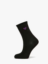 Chaussettes Femme Lurex Heart Pieces Noir socks women 17159116