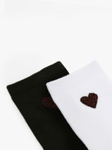 Chaussettes Pieces Noir socks women 17108765-vue-porte