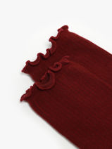 Chaussettes Pieces Rouge socks women 17149458-vue-porte