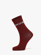 Chaussettes Femme Ttue Long Glitter Pieces Rouge girl 17162499