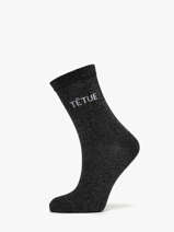 Chaussettes Pieces Noir socks women 17162499